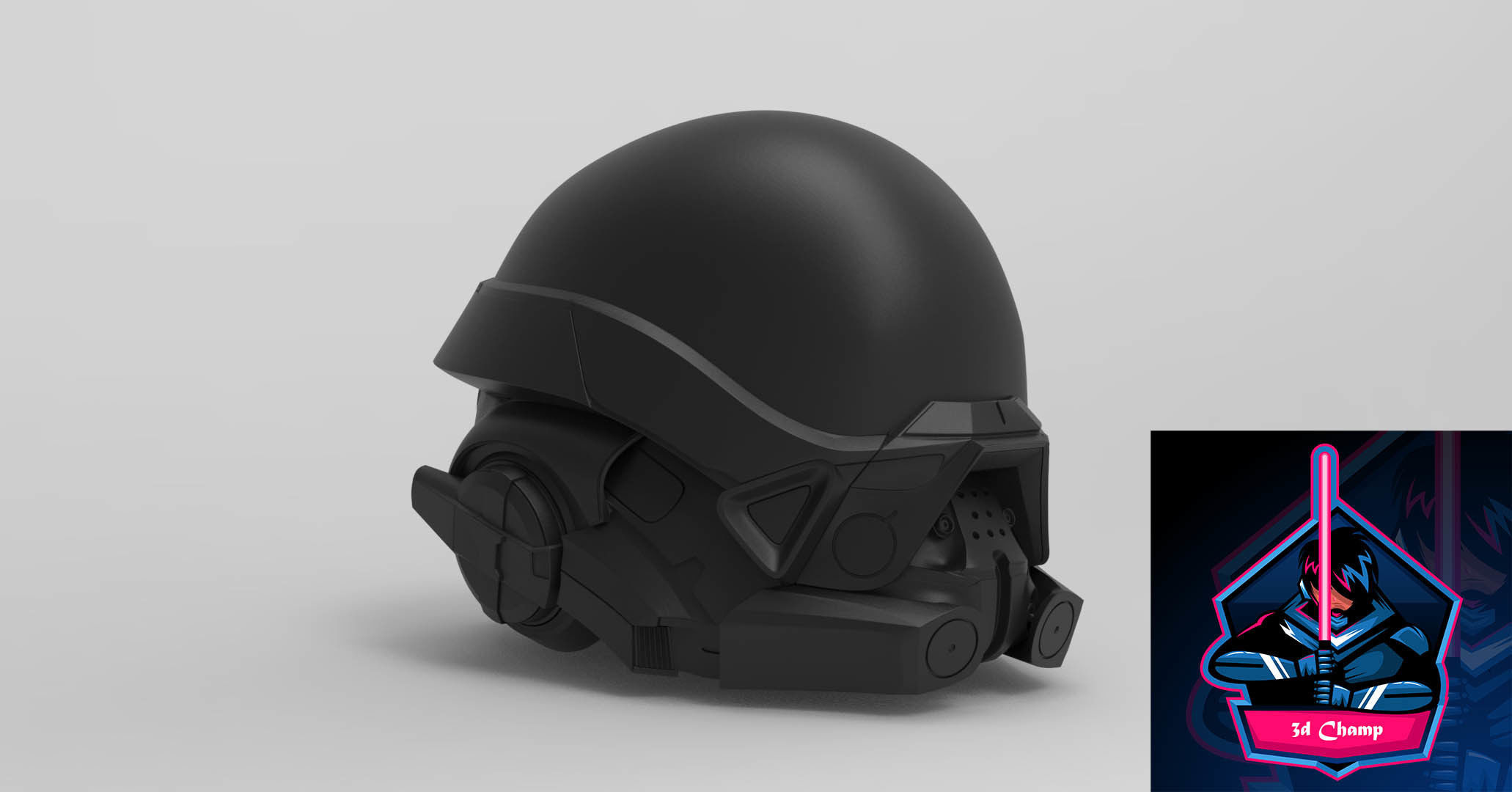 Mass Effect Ryder helmet ready to 3d printing 3D model_4