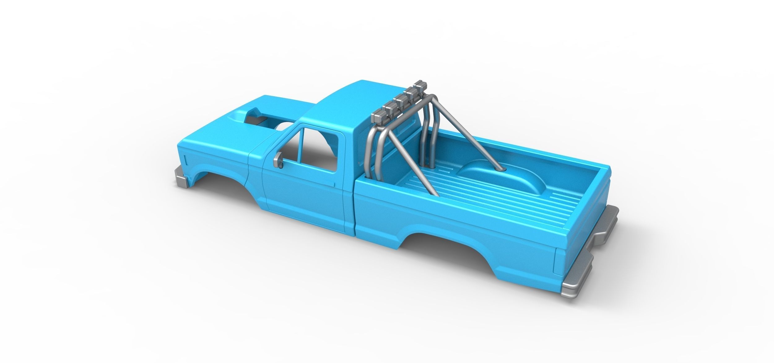 Shell of vintage Ranger Monster Truck Scale 1 to 25 3D print model_9