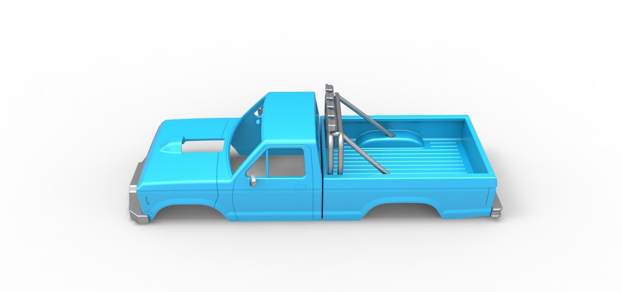 Shell of vintage Ranger Monster Truck Scale 1 to 25 3D print model_7