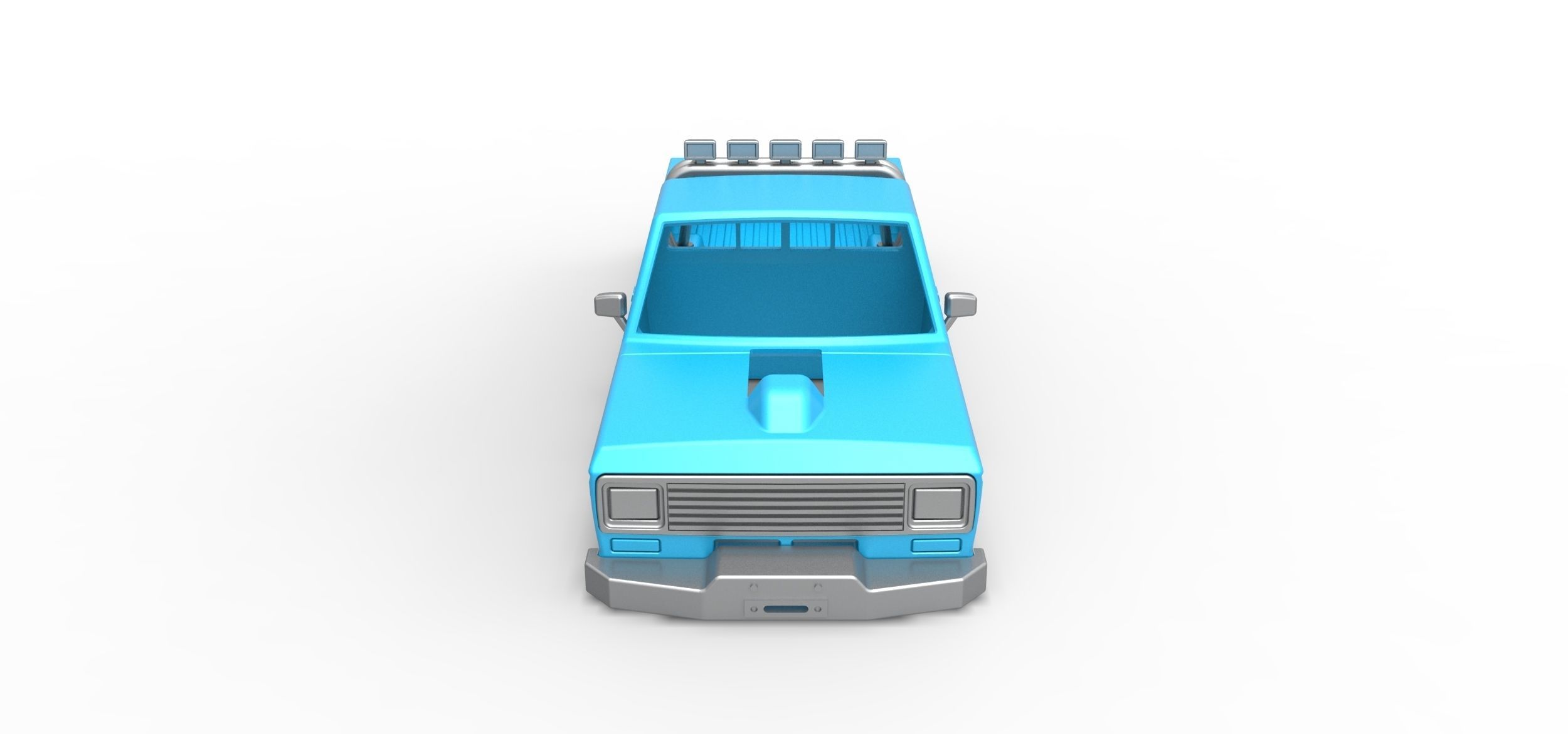 Shell of vintage Ranger Monster Truck Scale 1 to 25 3D print model_5