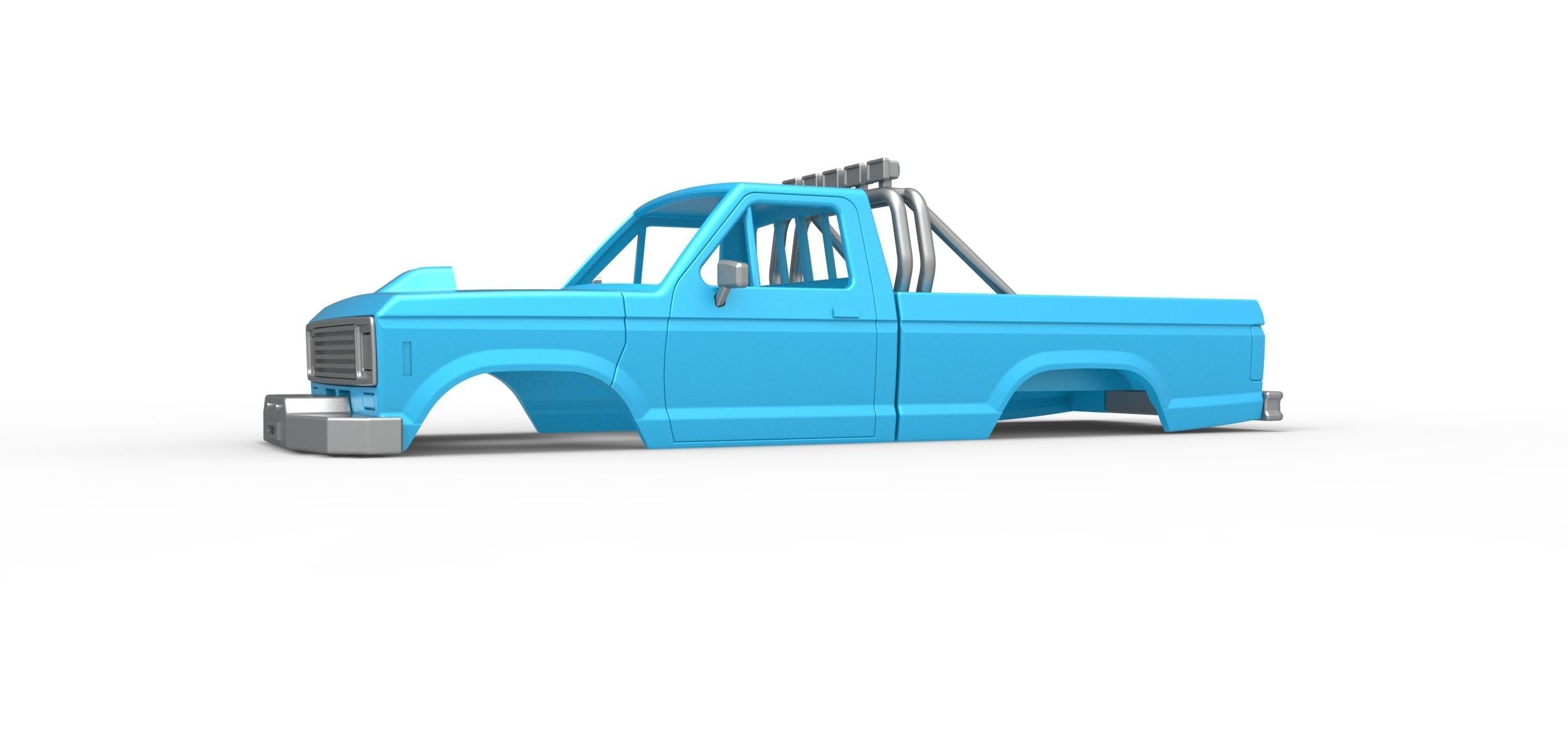 Shell of vintage Ranger Monster Truck Scale 1 to 25 3D print model_1