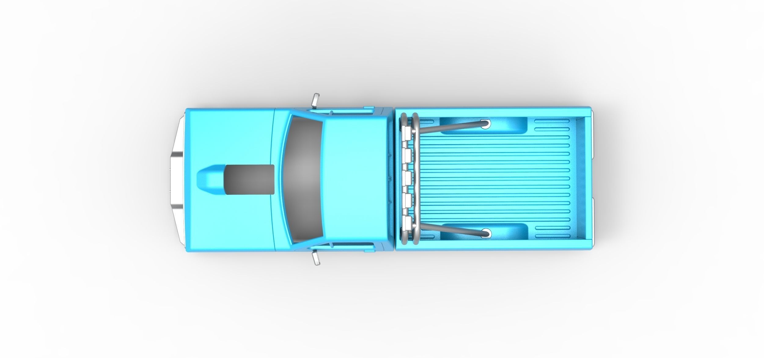 Shell of vintage Ranger Monster Truck Scale 1 to 25 3D print model_8