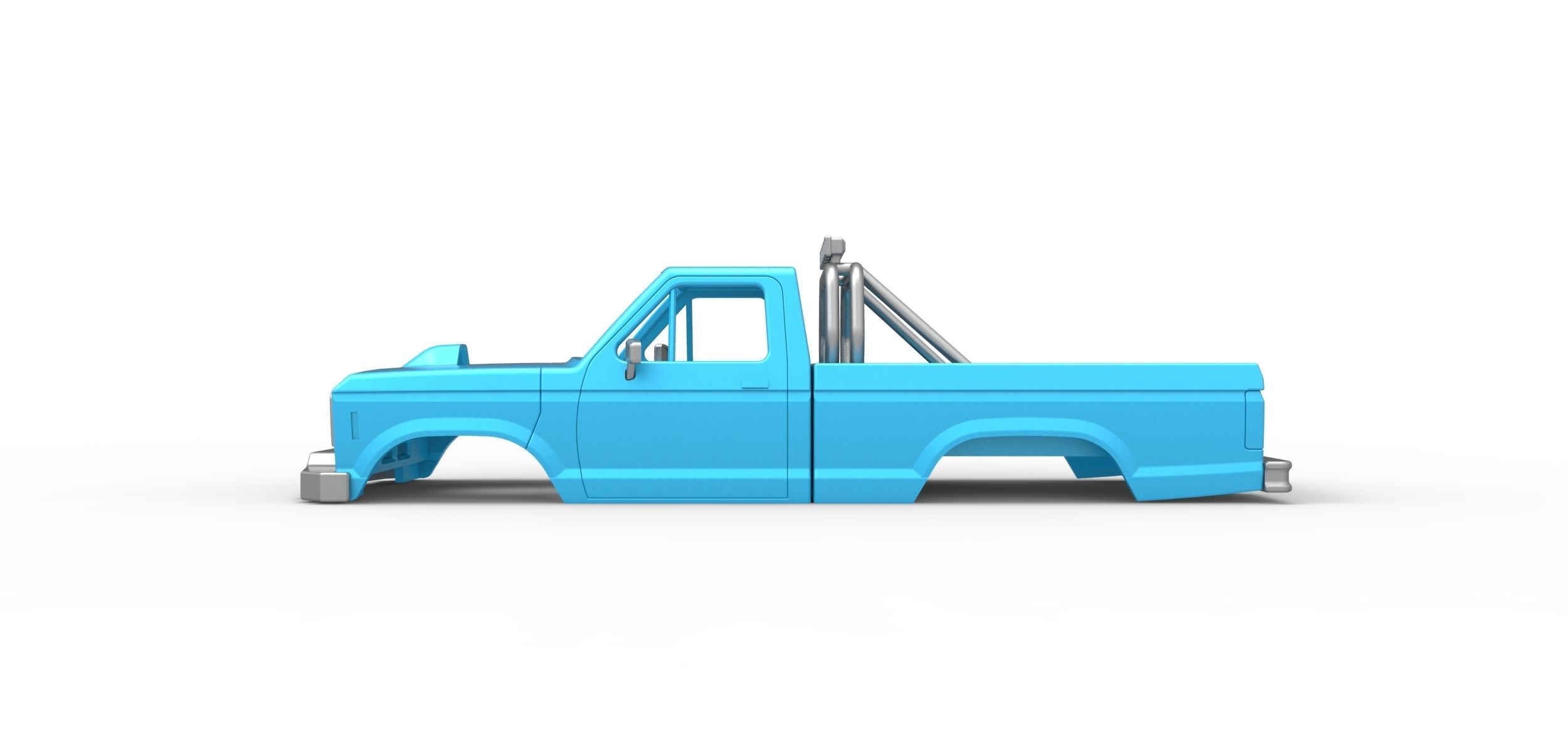 Shell of vintage Ranger Monster Truck Scale 1 to 25 3D print model_6