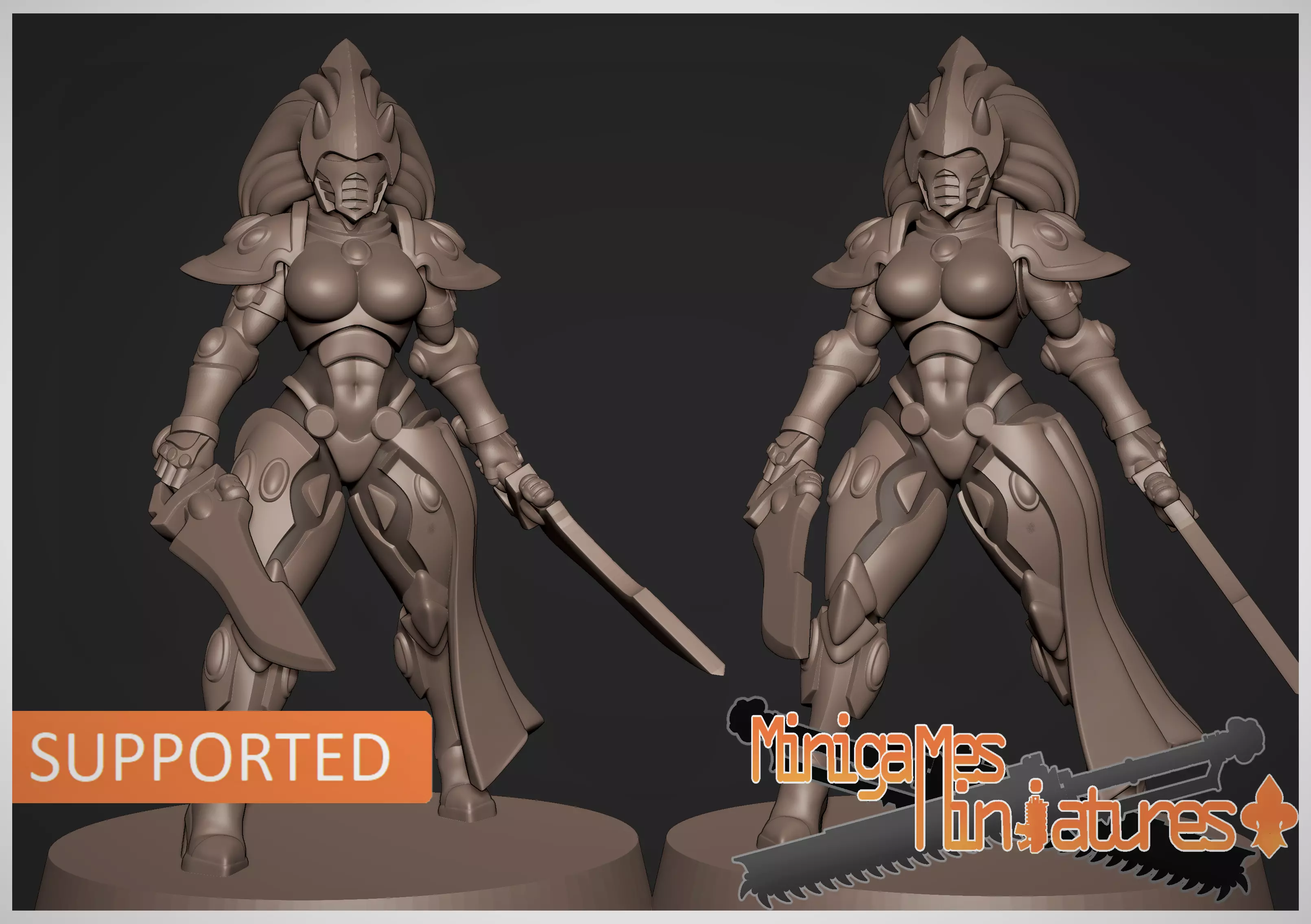 Banshee anime figurine 3D print model_0