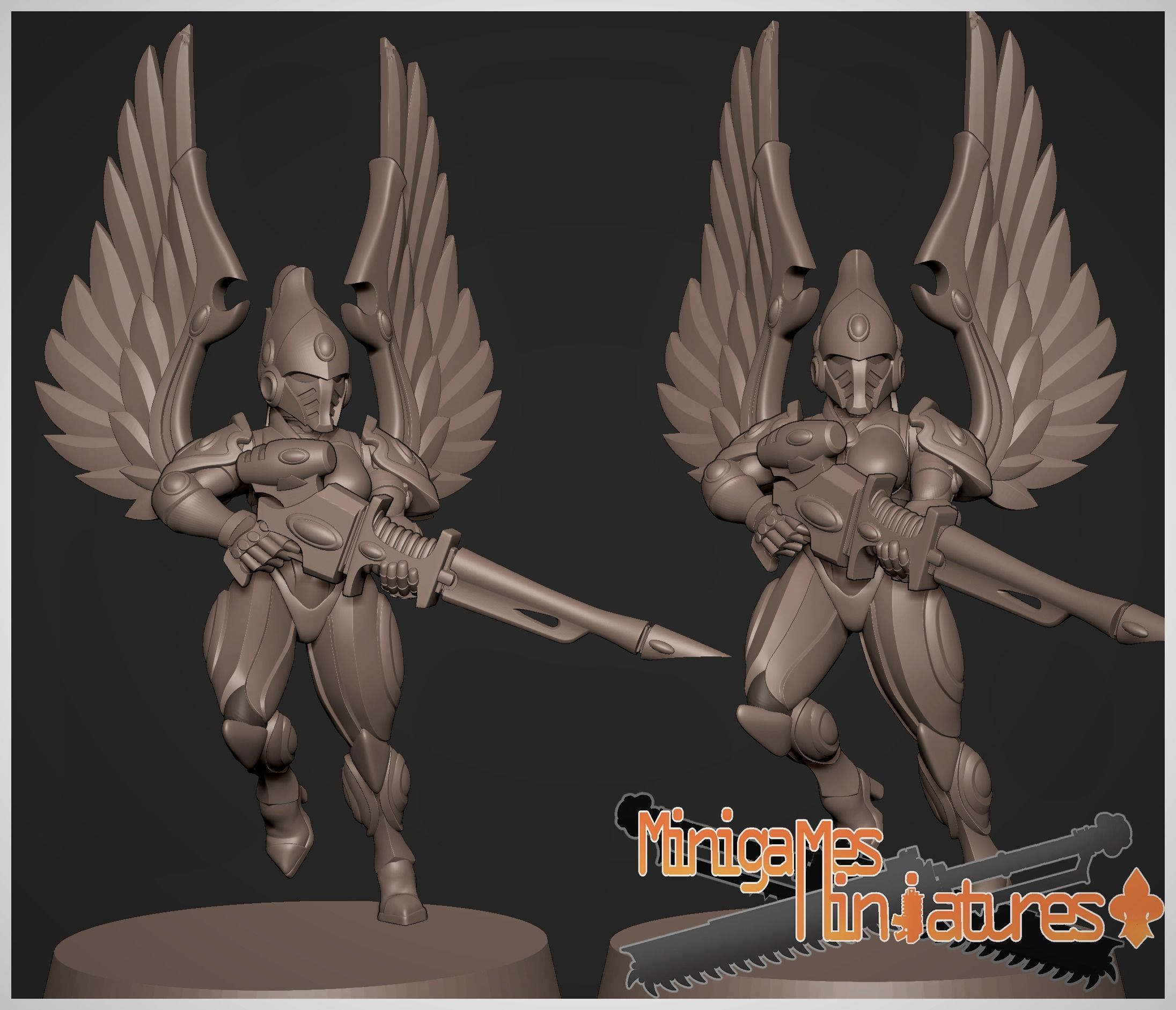 Space elf hawks anime figurines 3D print model_5