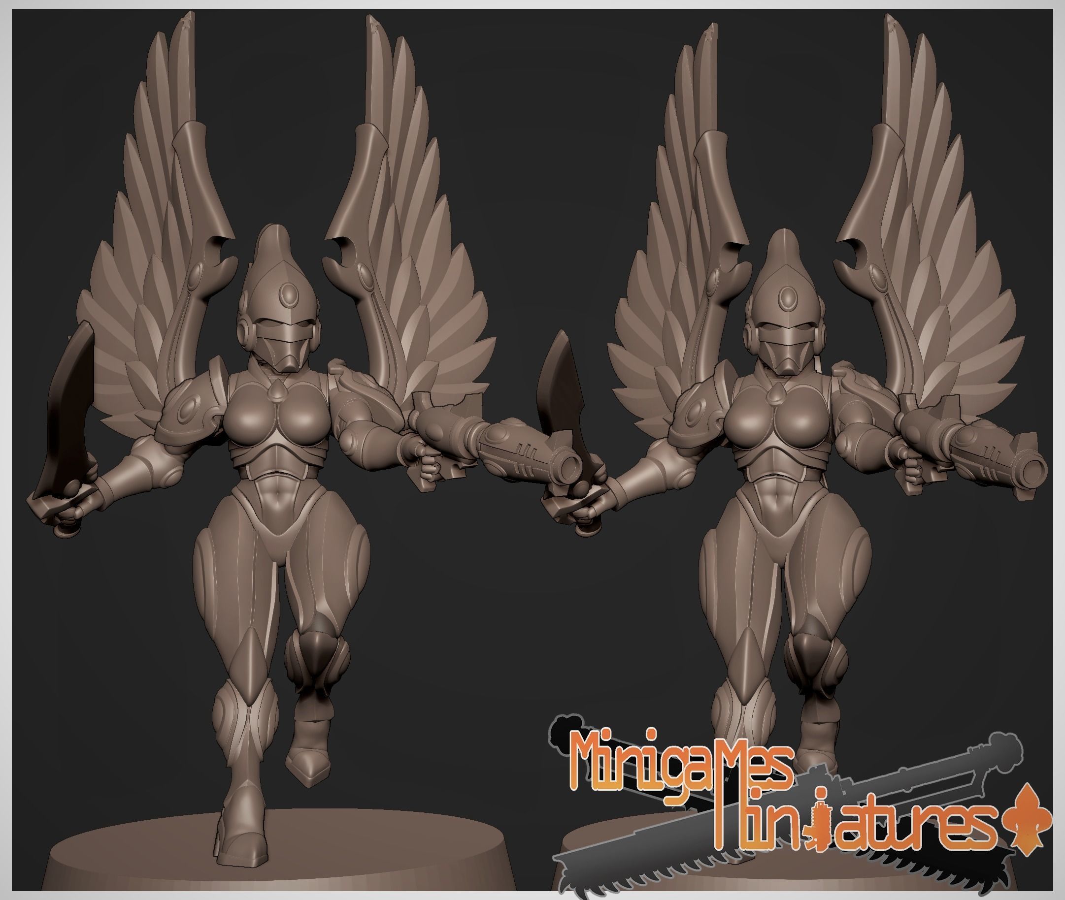Space elf hawks anime figurines 3D print model_3