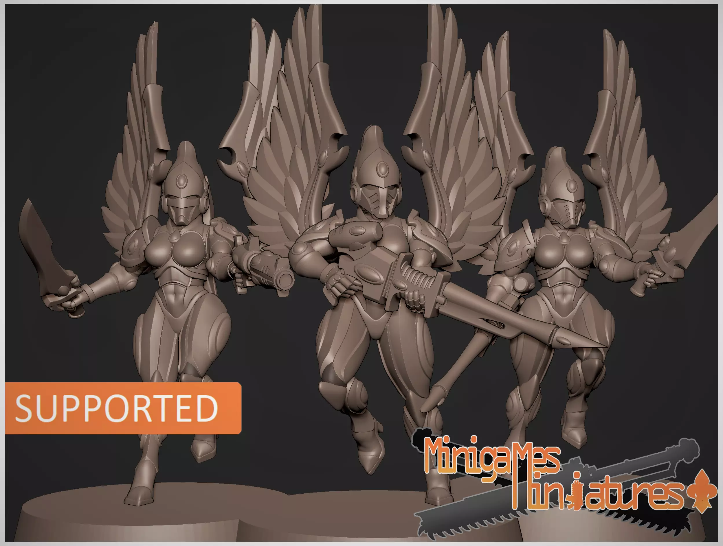 Space elf hawks anime figurines 3D print model_1