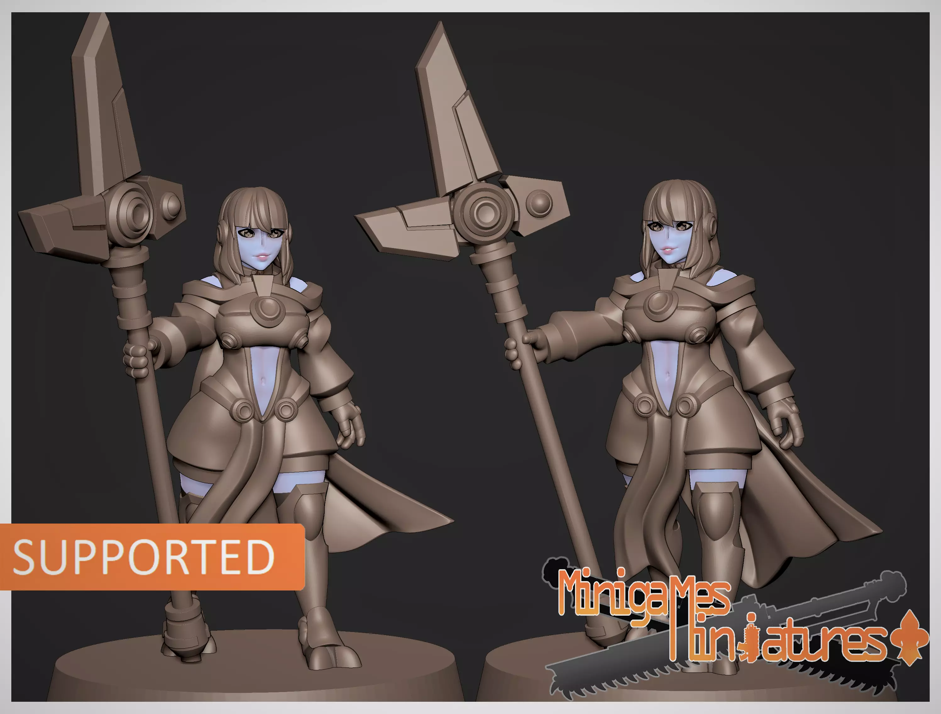 Space elf hawks anime figurines 3D print model_0