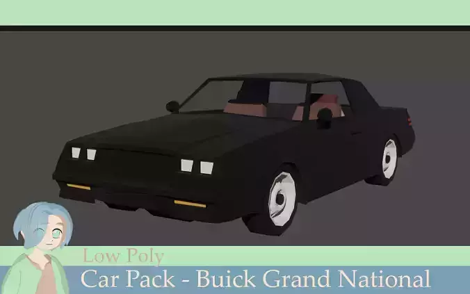 Realistic Low Poly Car Pack Buick Regal GNX Grand National 