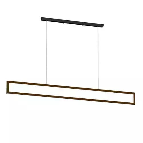 Minimalist Rectangle Frame Island Light Metal