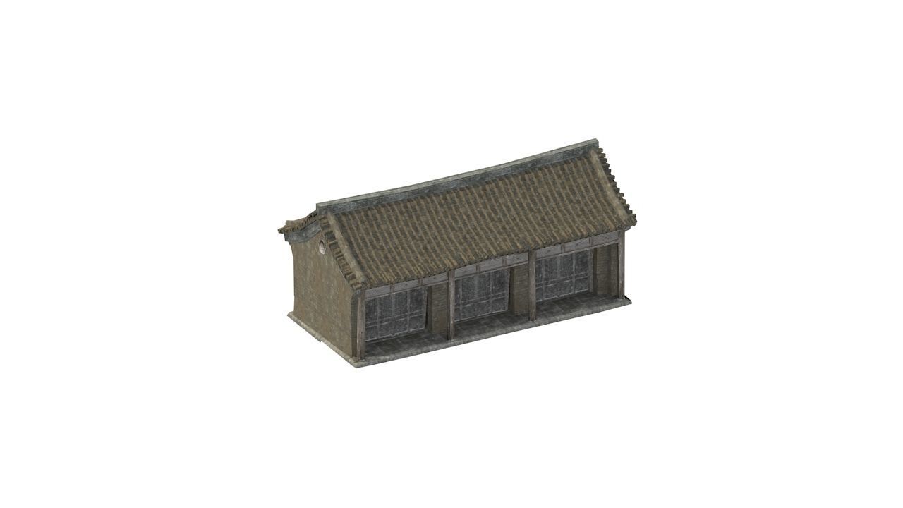Old houses Low-poly 3D model_15