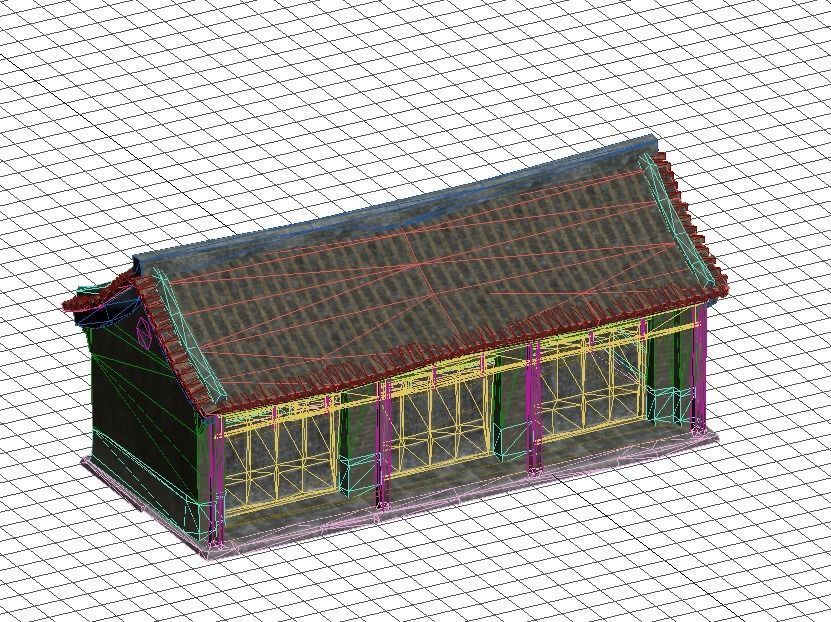 Old houses Low-poly 3D model_16
