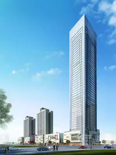 3Dmax fashion city commercial square building 265