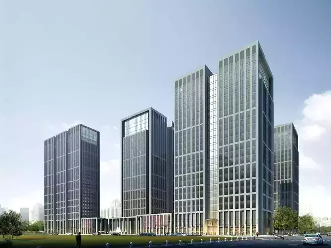 3Dmax fashion city commercial square building 266