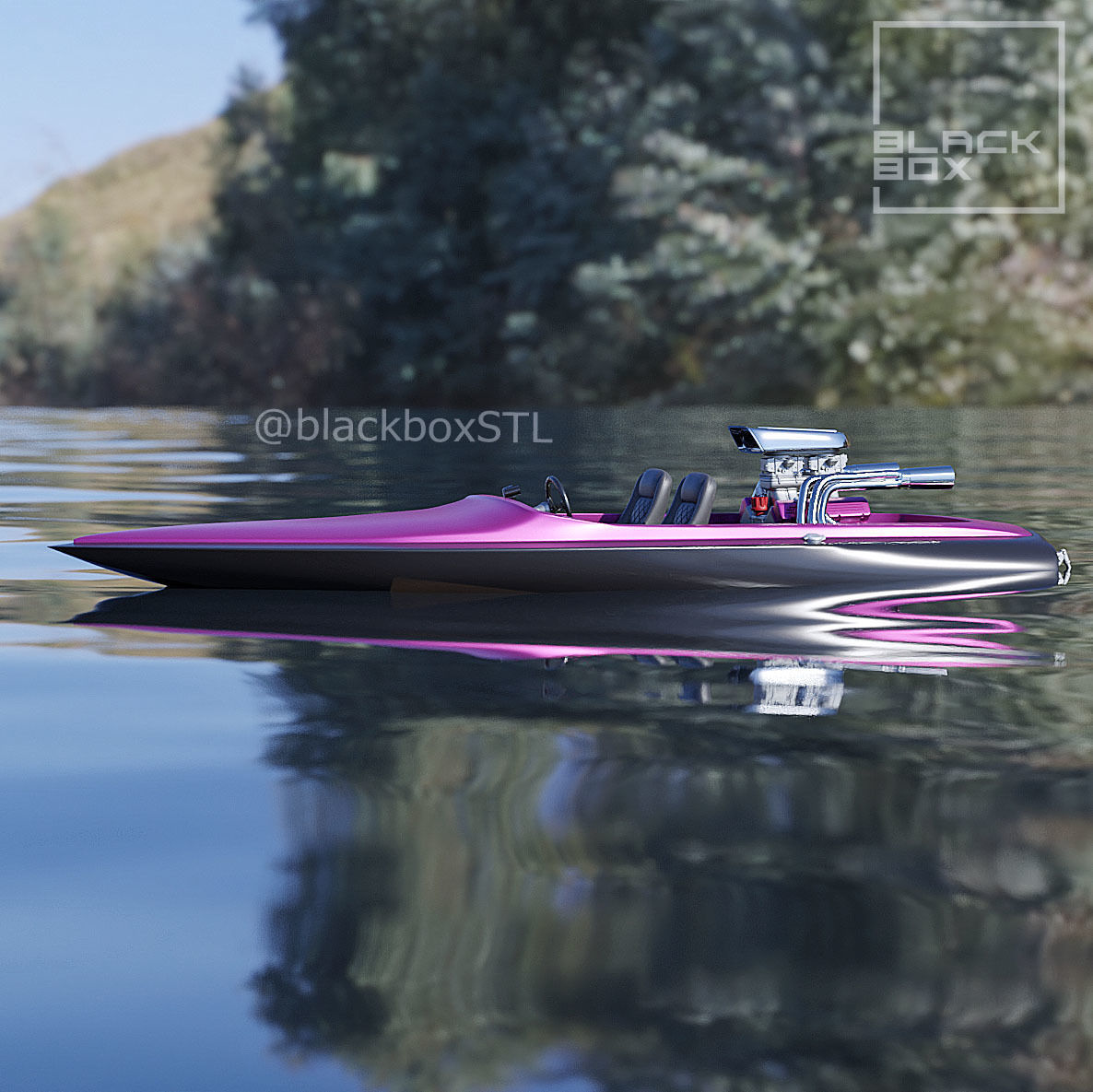 VINTAGE DRAG BOAT FULL MODELKIT 1-24TH 3D print model_15