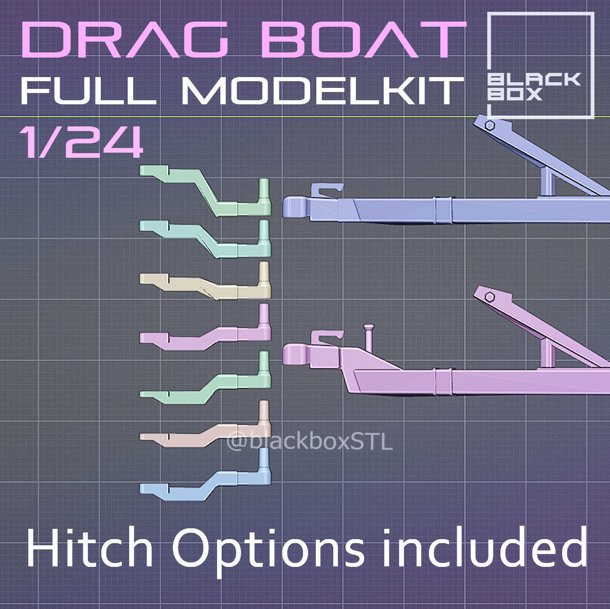 VINTAGE DRAG BOAT FULL MODELKIT 1-24TH 3D print model_13