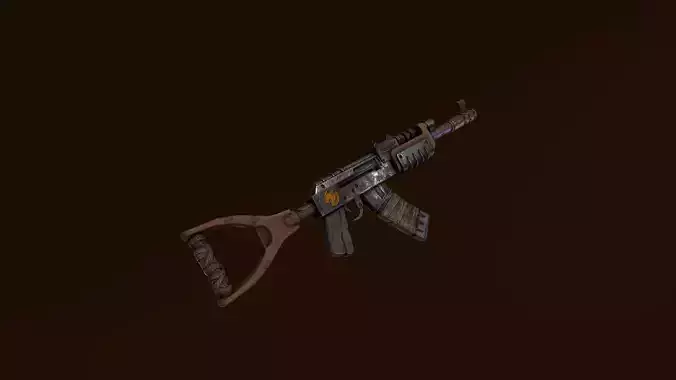 Rust Kalash Low-poly 3D model