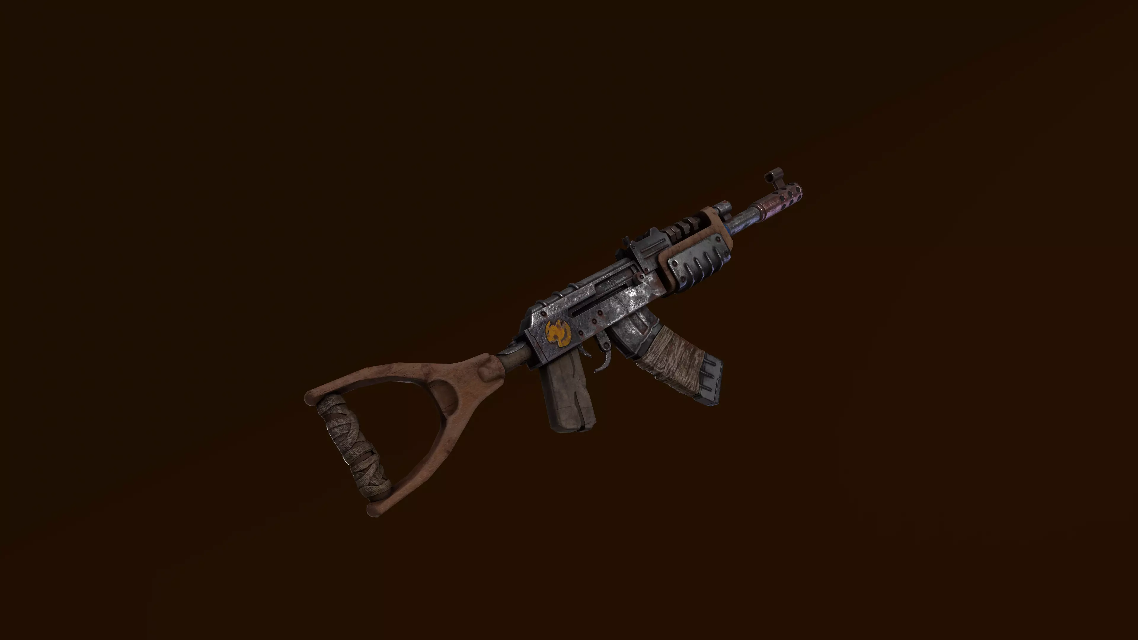 Rust Kalash Low-poly 3D model_0