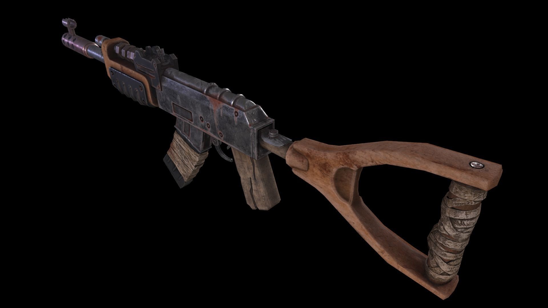 Rust Kalash Low-poly 3D model_7