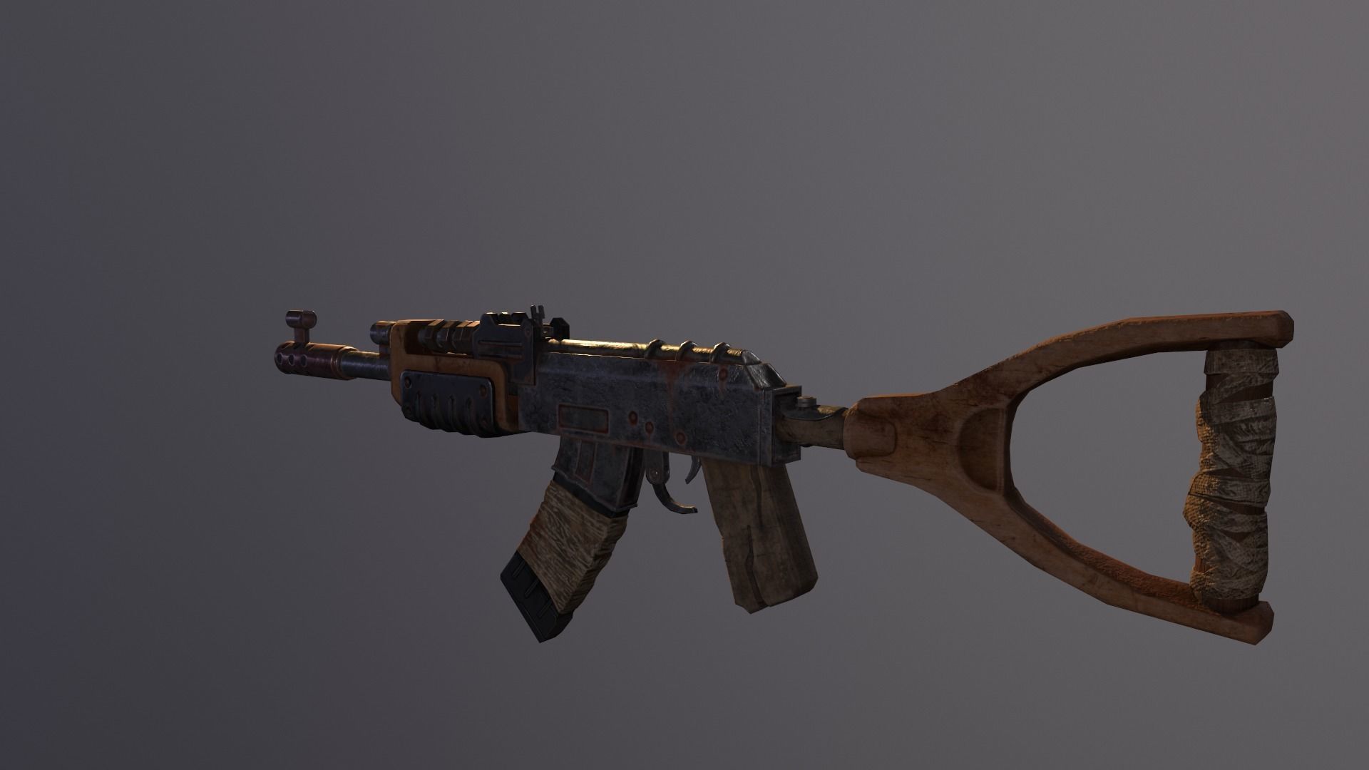 Rust Kalash Low-poly 3D model_14