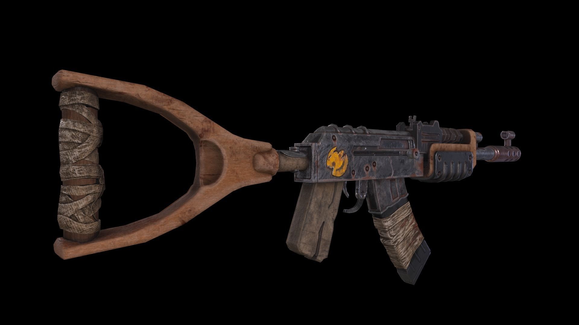 Rust Kalash Low-poly 3D model_6