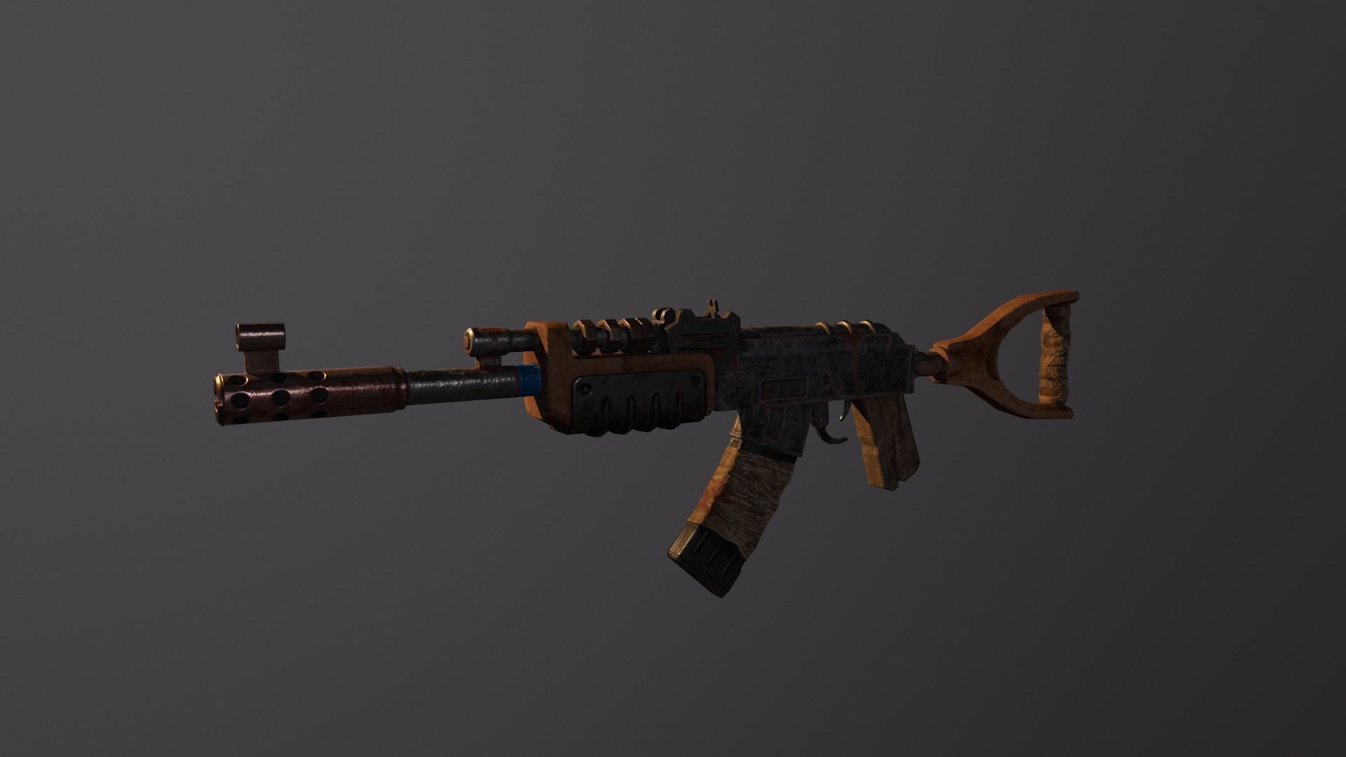 Rust Kalash Low-poly 3D model_11