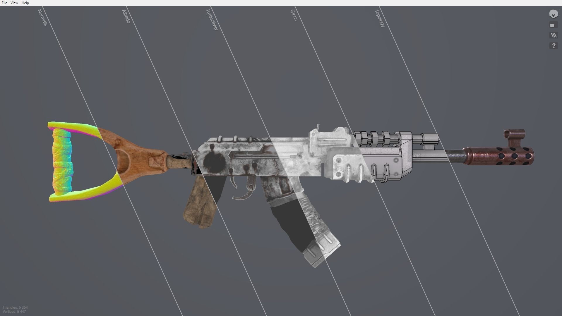 Rust Kalash Low-poly 3D model_17