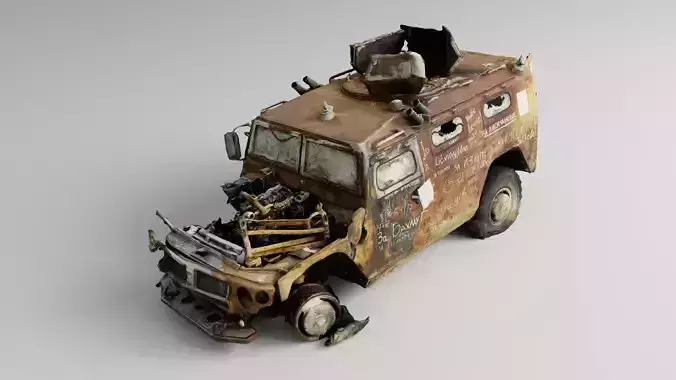 Tigr or Tiger infantry mobility vehicle destroyed in Ukraine