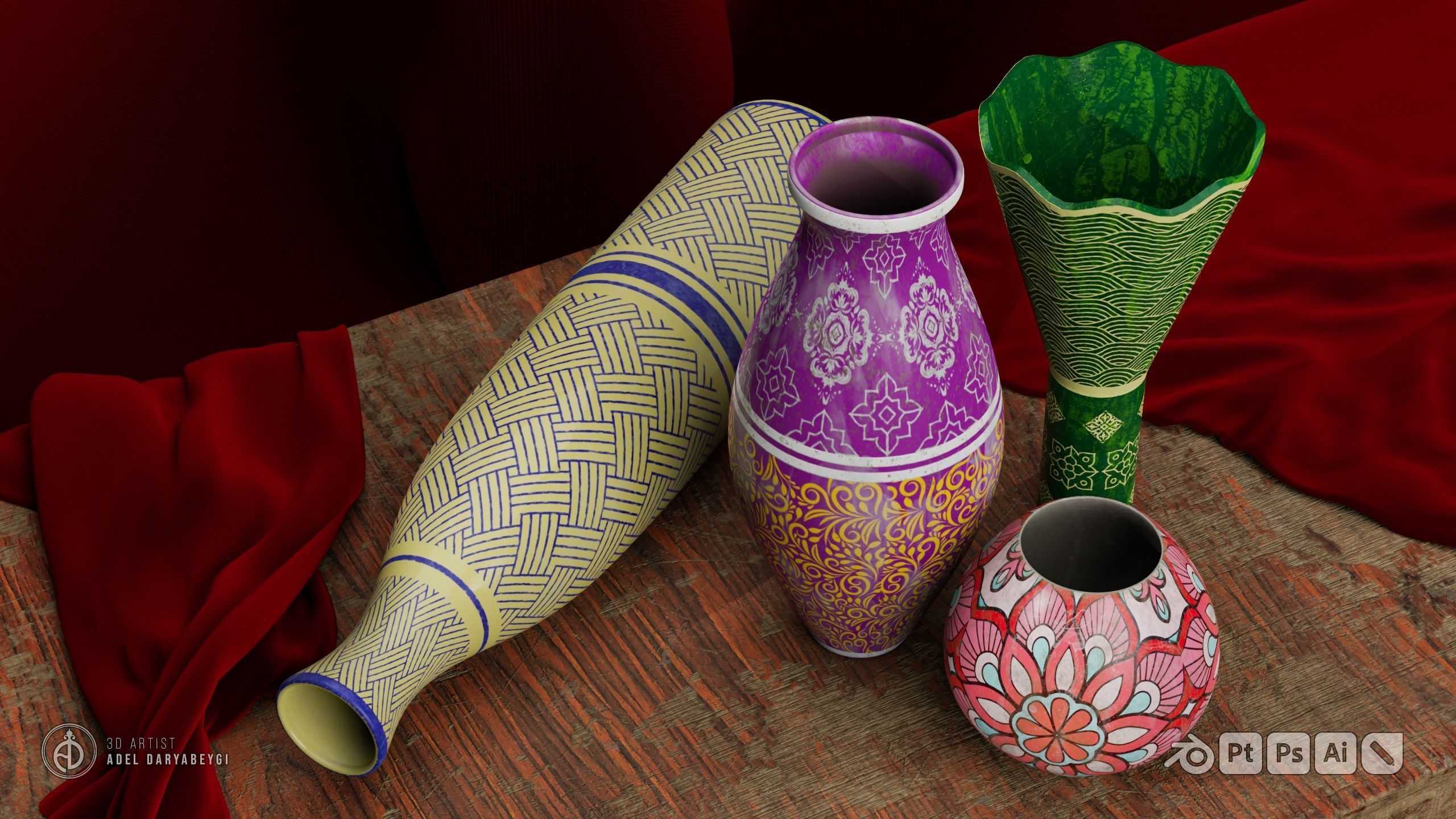 Vase Collection 2 Free 3D model_3