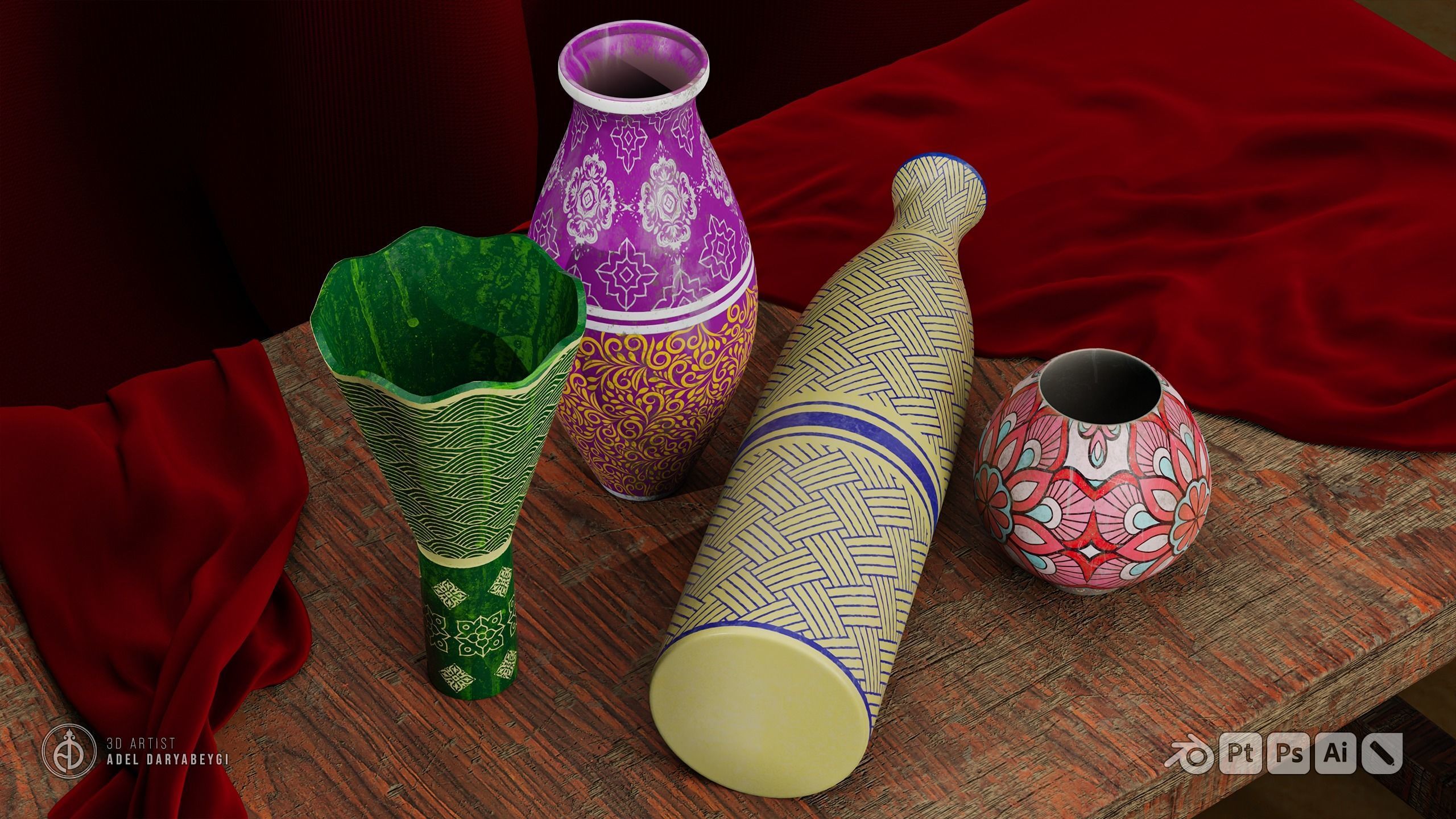 Vase Collection 2 Free 3D model_6