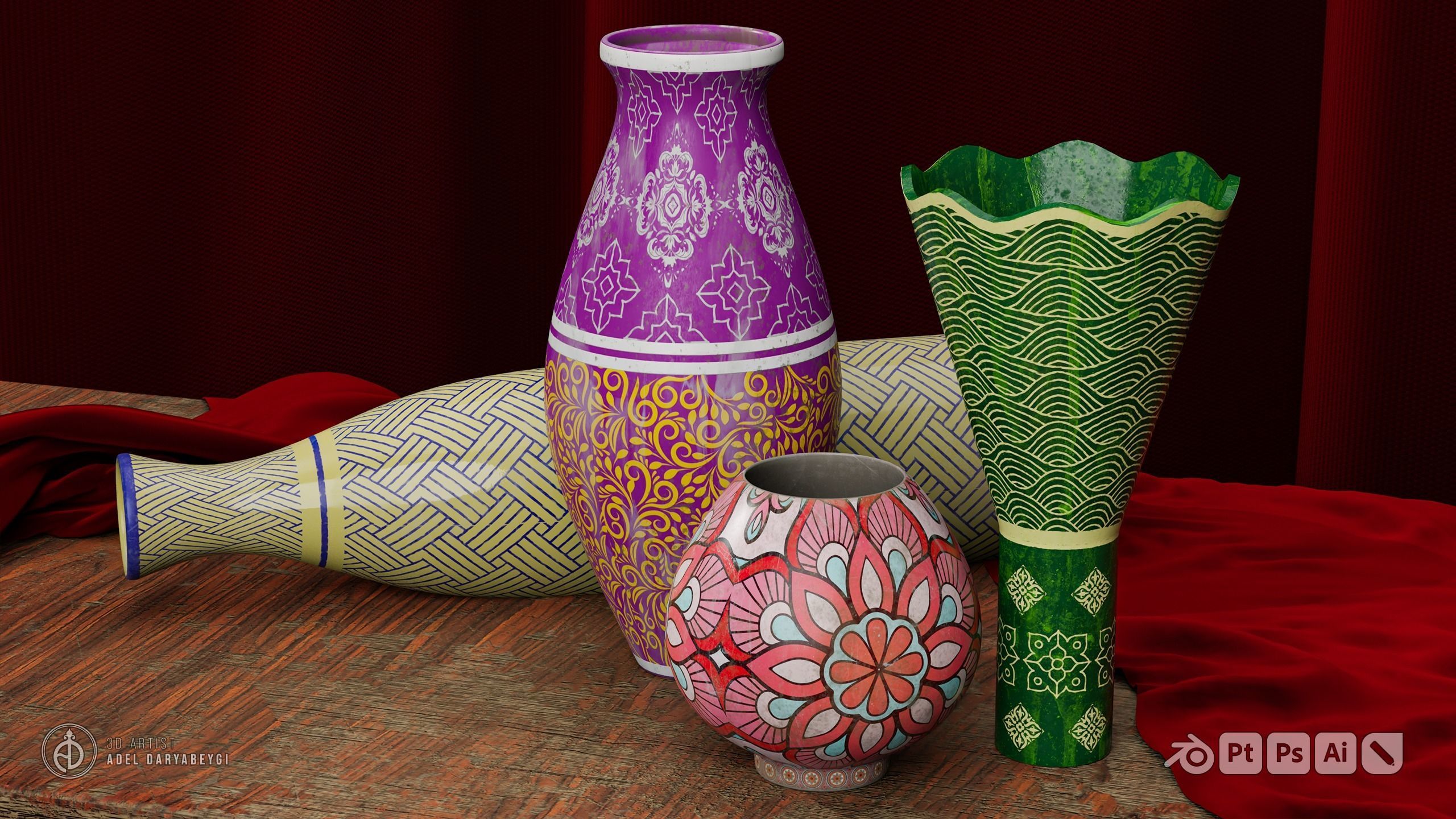 Vase Collection 2 Free 3D model_2
