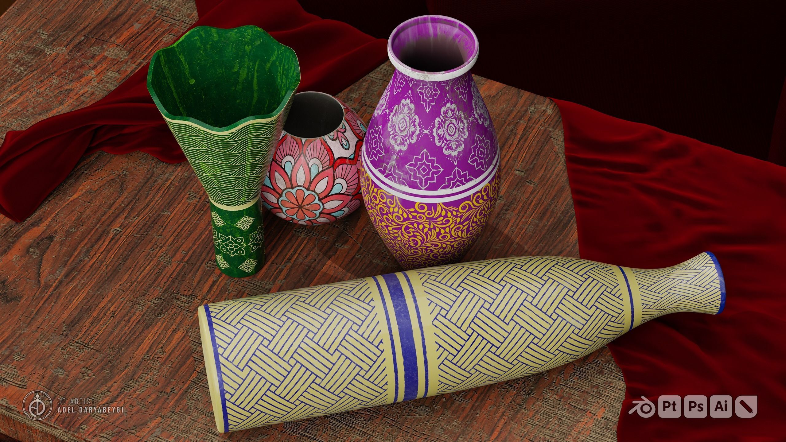 Vase Collection 2 Free 3D model_5