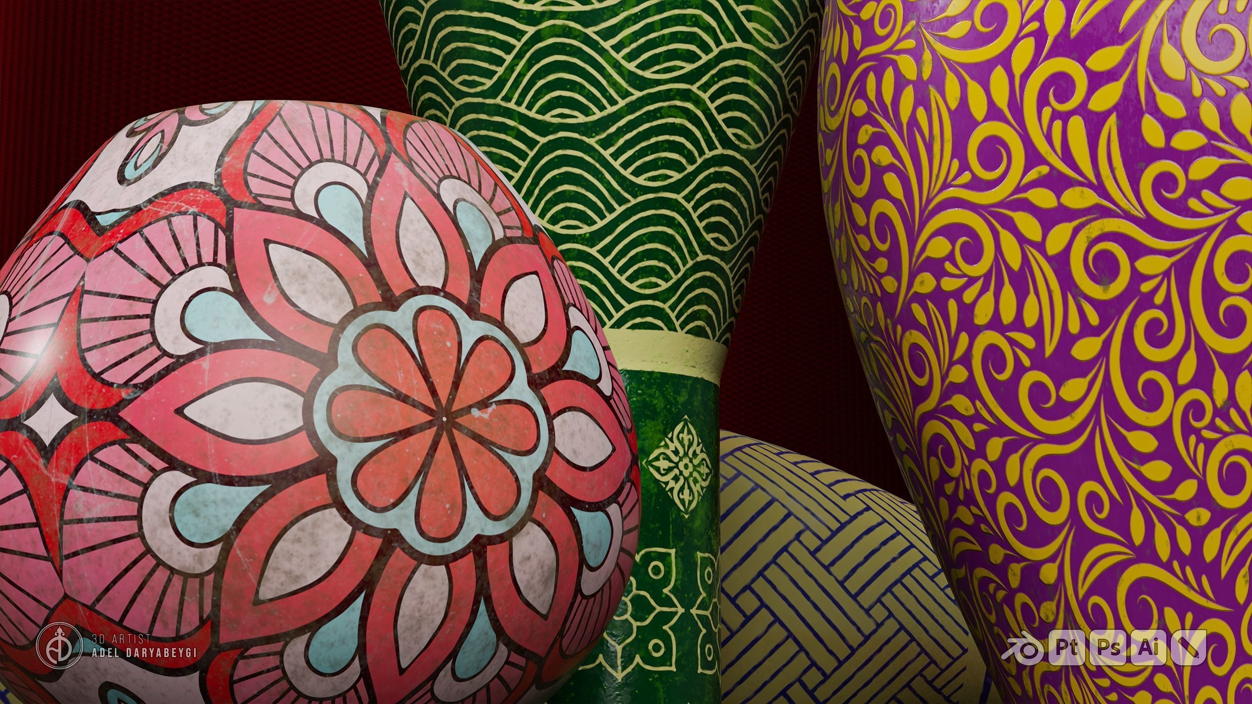 Vase Collection 2 Free 3D model_9