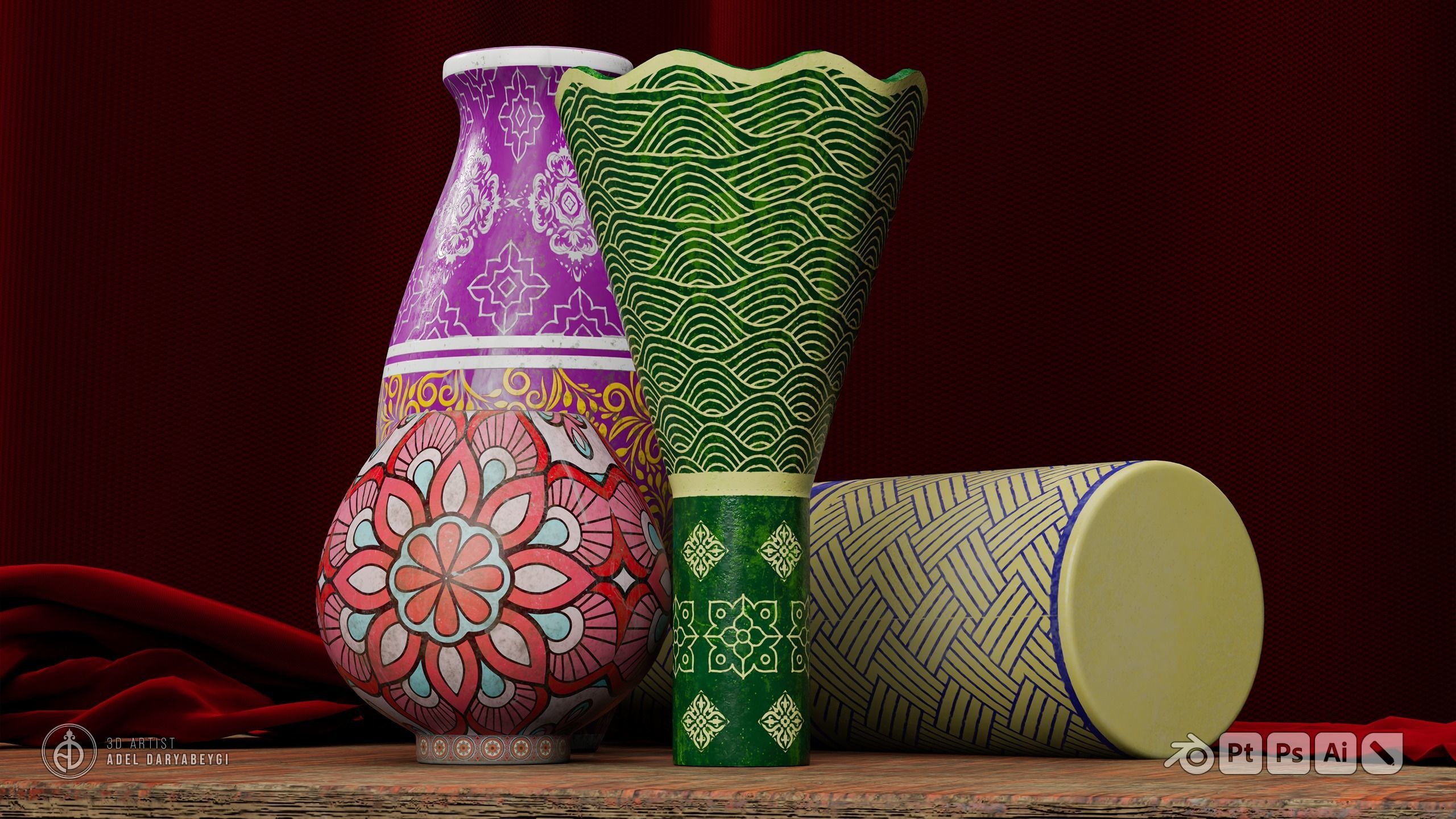 Vase Collection 2 Free 3D model_7