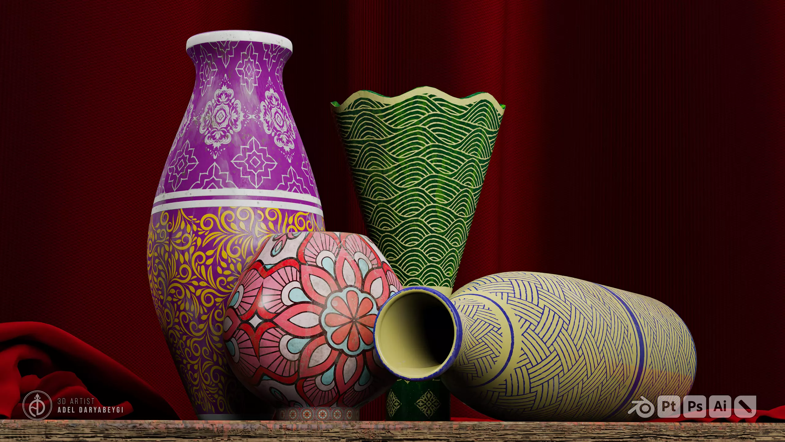 Vase Collection 2 Free 3D model_0