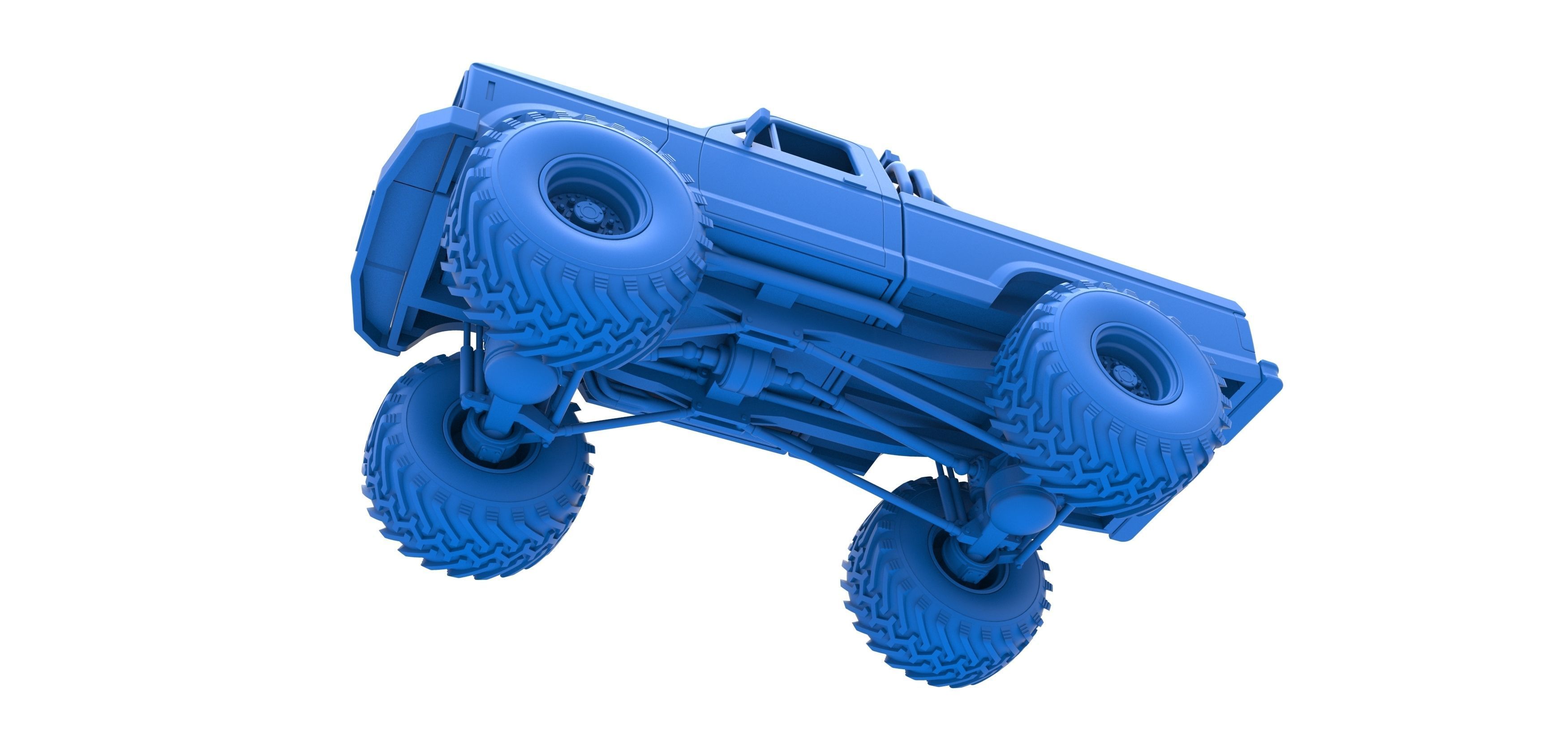 Vintage Monster Truck Scale 1 to 25 3D print model_19