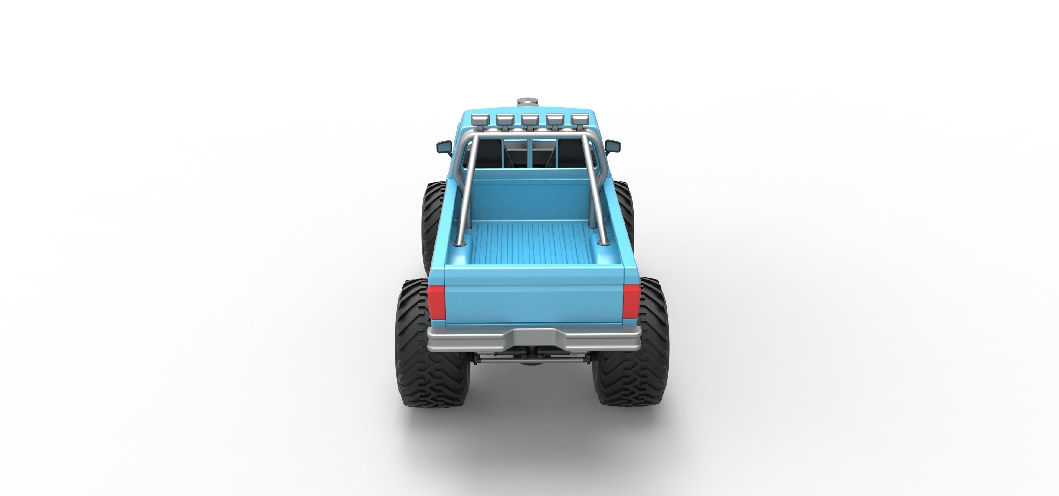 Vintage Monster Truck Scale 1 to 25 3D print model_16
