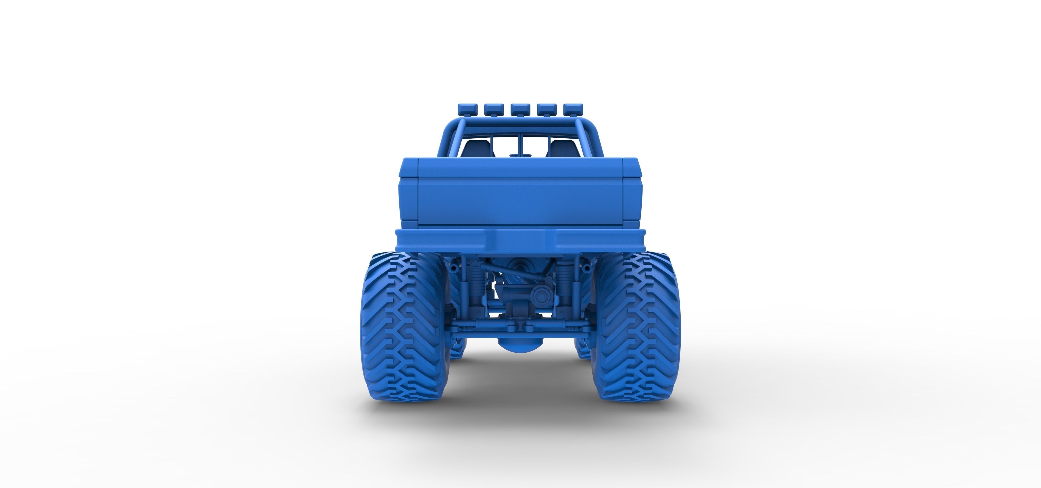 Vintage Monster Truck Scale 1 to 25 3D print model_32