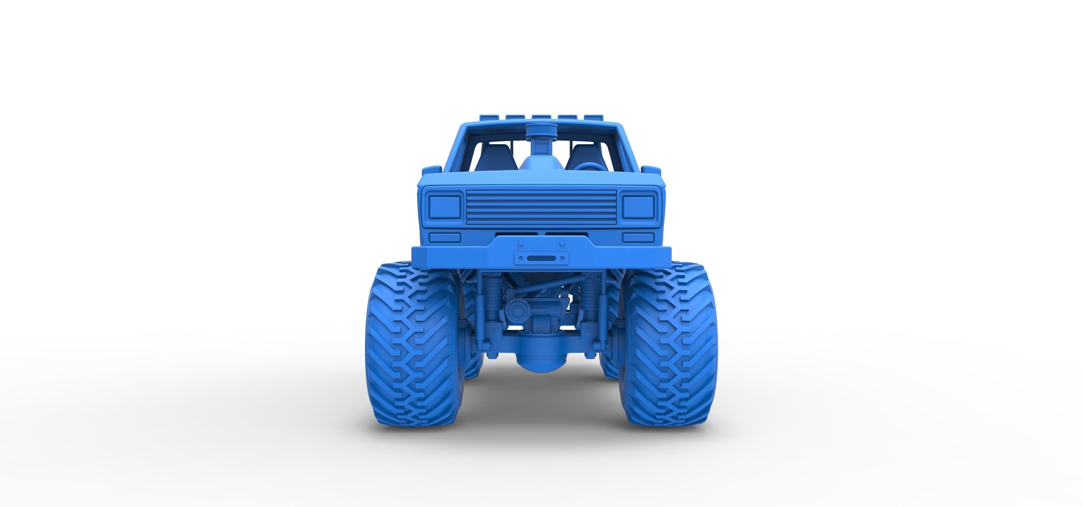 Vintage Monster Truck Scale 1 to 25 3D print model_23