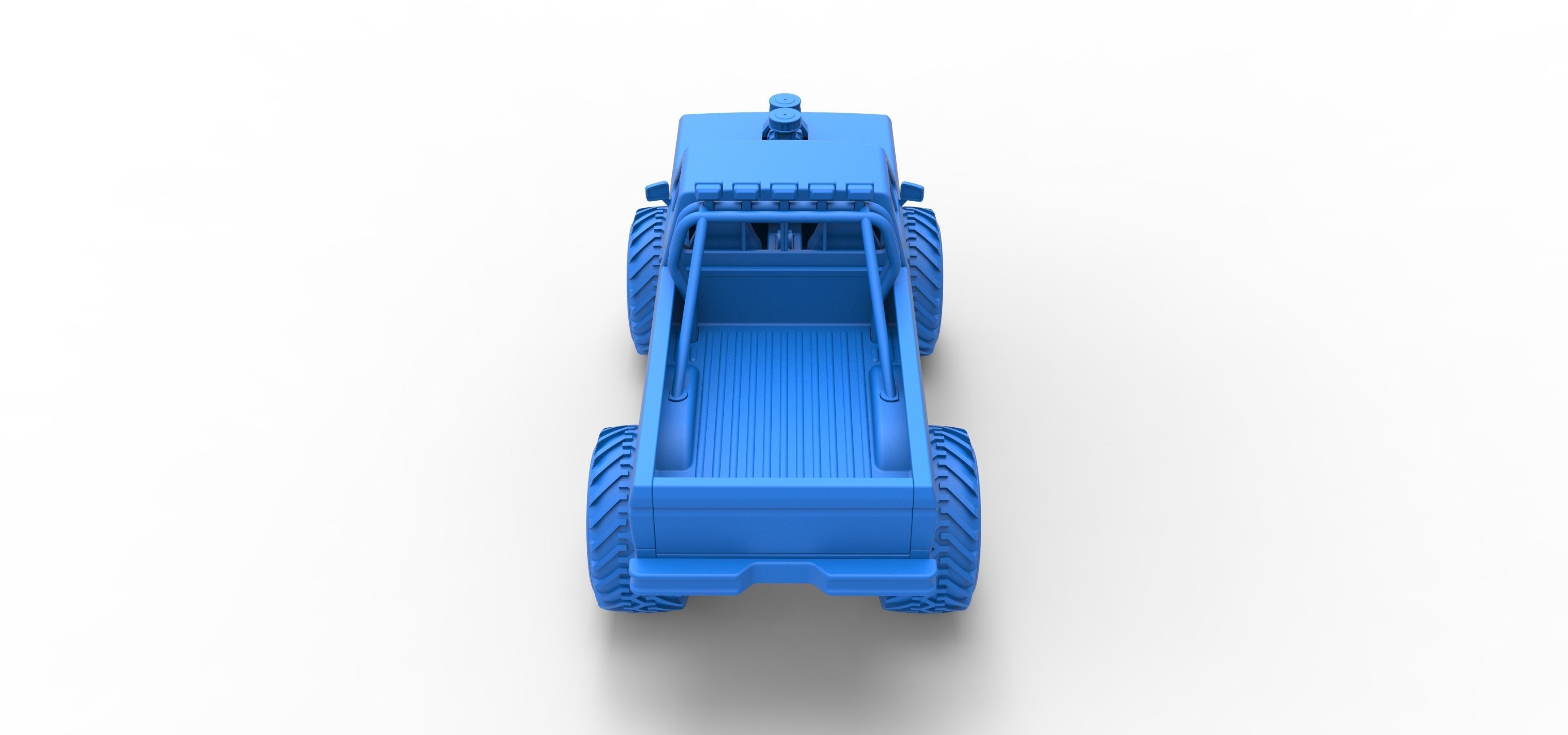 Vintage Monster Truck Scale 1 to 25 3D print model_33