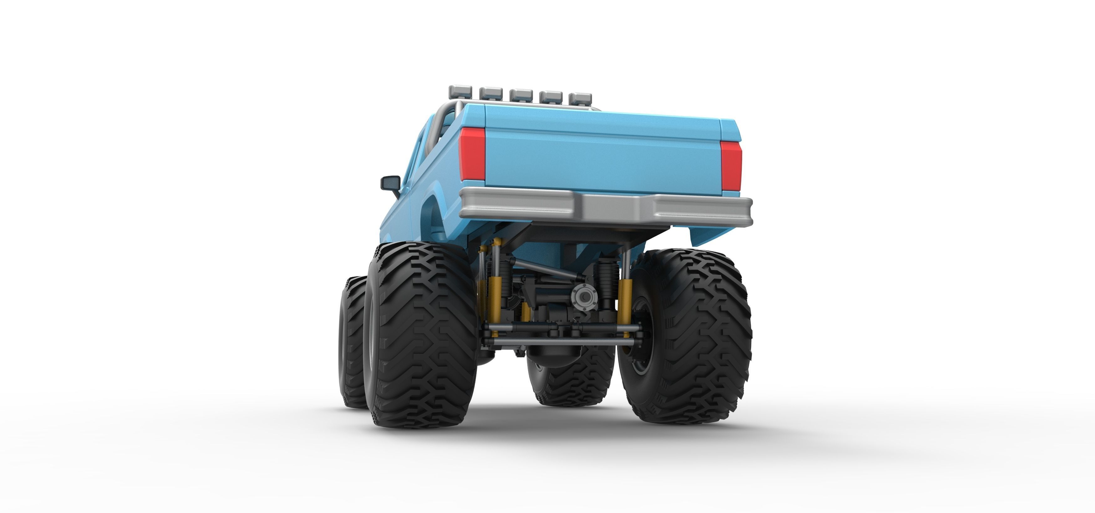 Vintage Monster Truck Scale 1 to 25 3D print model_14