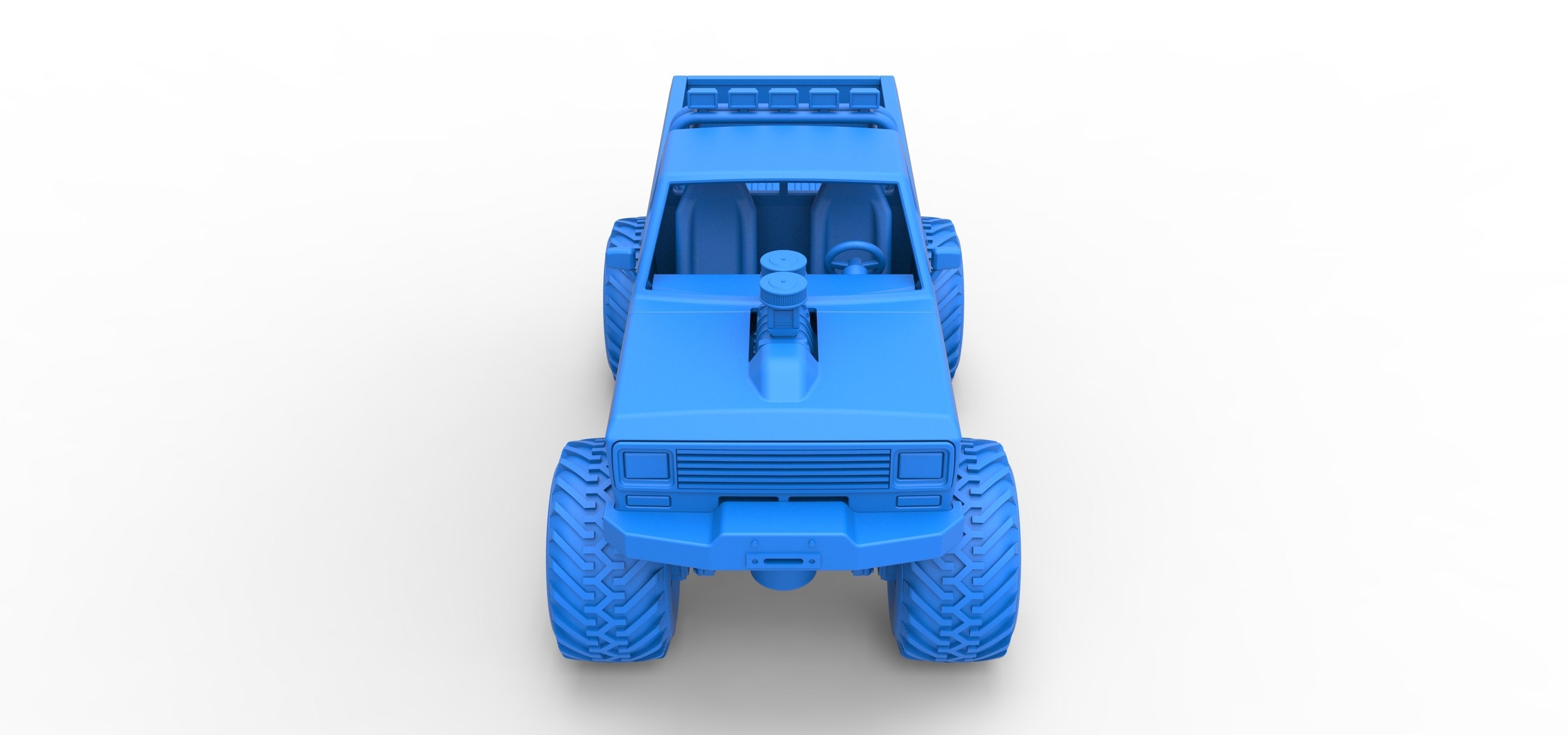Vintage Monster Truck Scale 1 to 25 3D print model_24