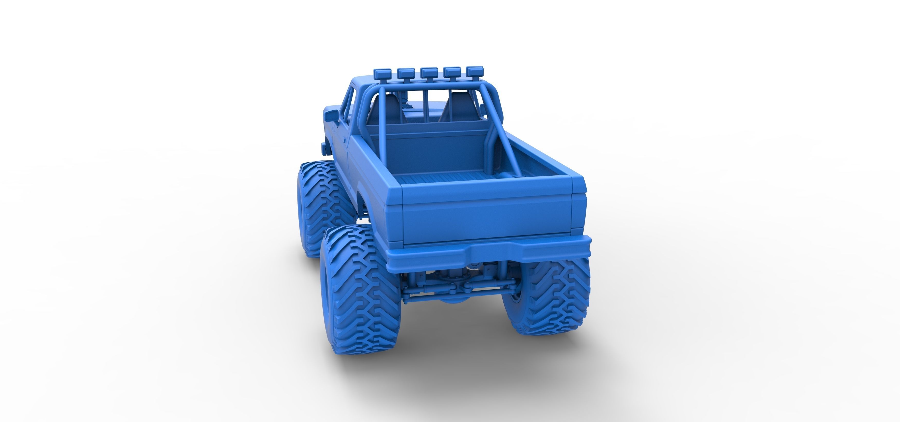 Vintage Monster Truck Scale 1 to 25 3D print model_30