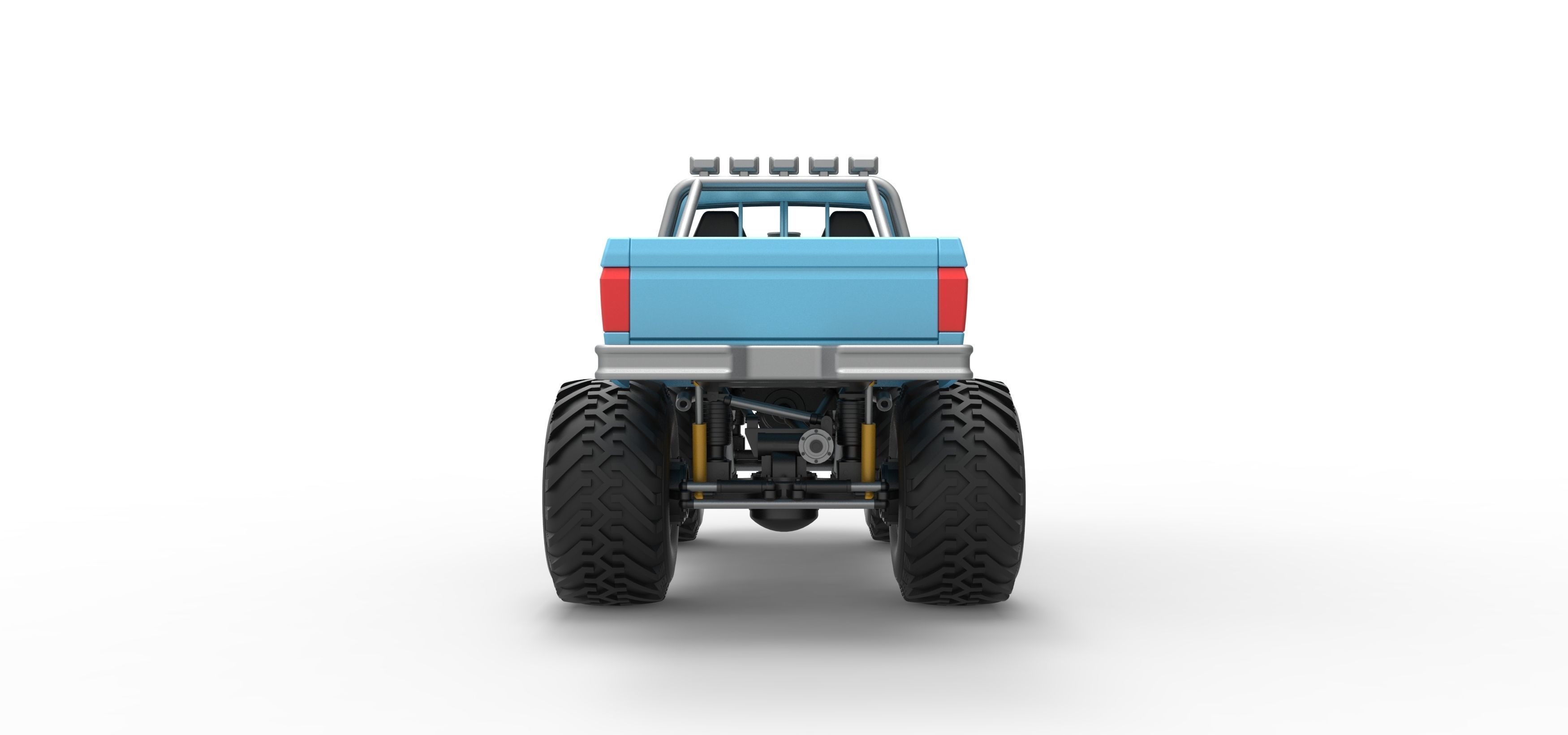 Vintage Monster Truck Scale 1 to 25 3D print model_15