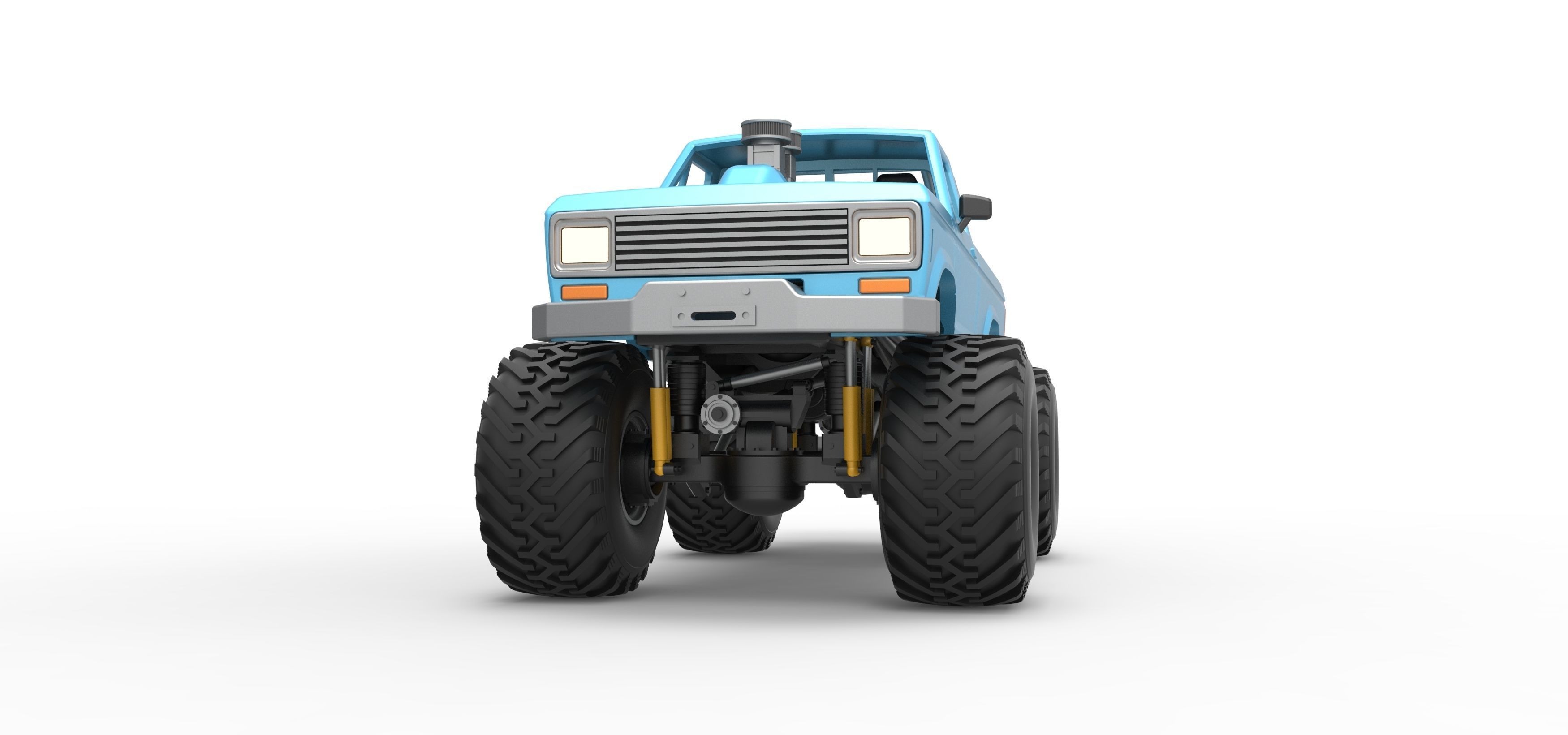 Vintage Monster Truck Scale 1 to 25 3D print model_5