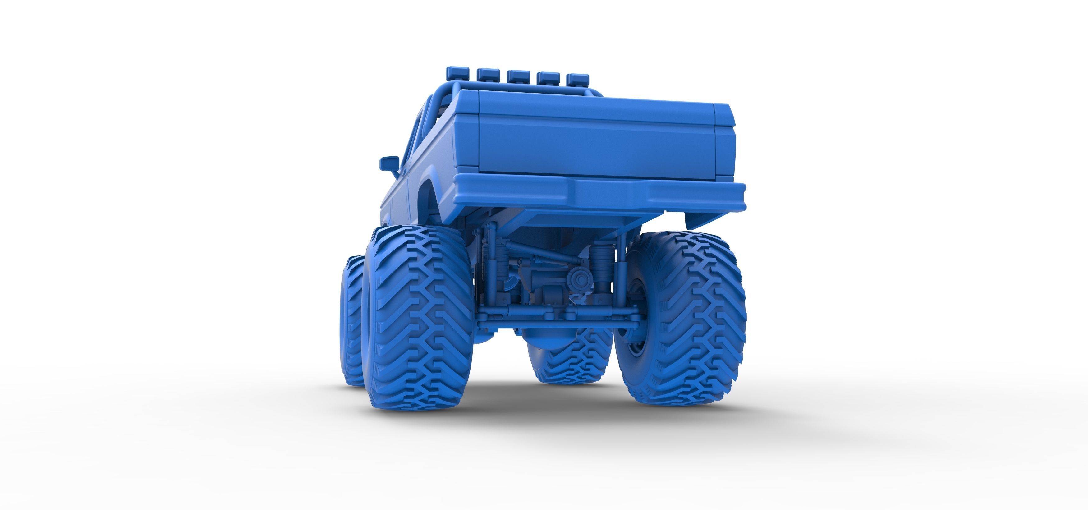 Vintage Monster Truck Scale 1 to 25 3D print model_31