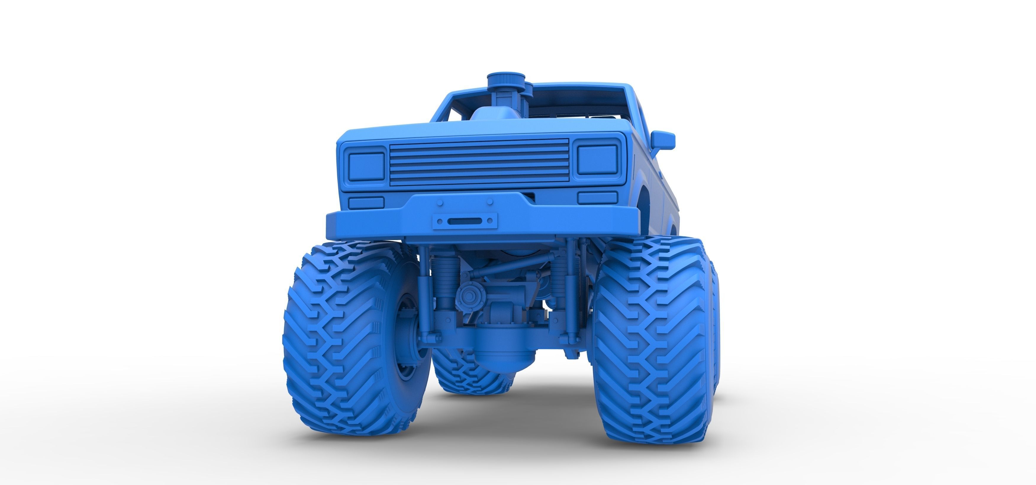 Vintage Monster Truck Scale 1 to 25 3D print model_22