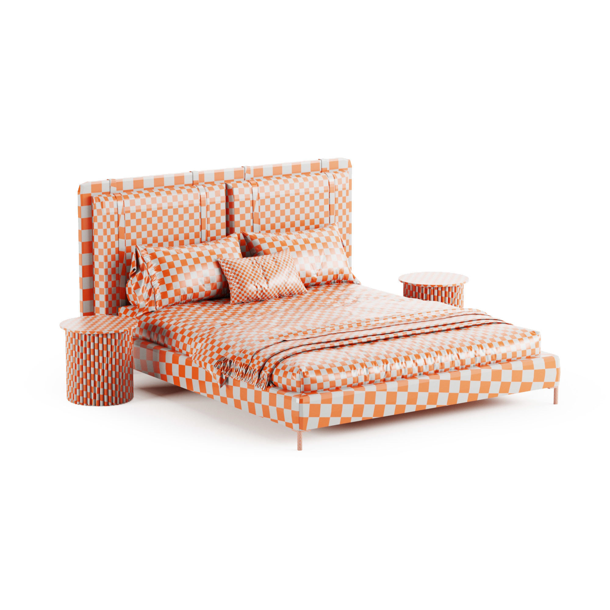 Figaro Headboard bed 3D model_13