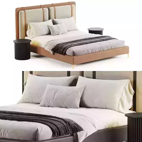 Figaro Headboard bed 3D model
