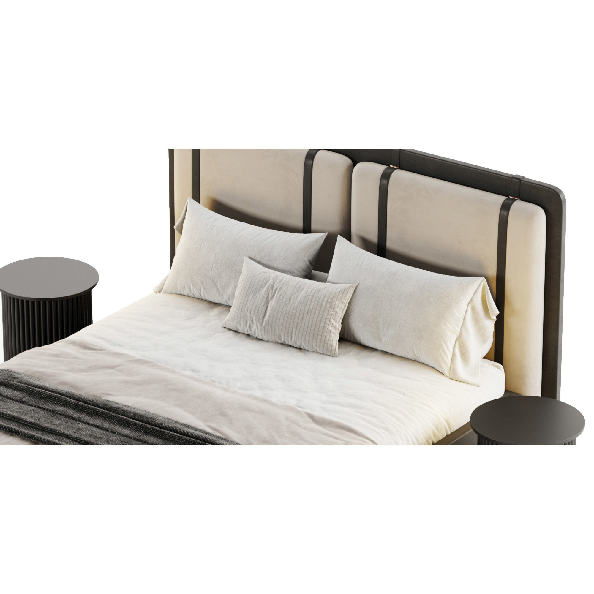 Figaro Headboard bed 3D model_10